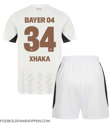 Bayer Leverkusen Granit Xhaka #34 Udebanetrøje Børn 2024-25 Kortærmet (+ Korte bukser)